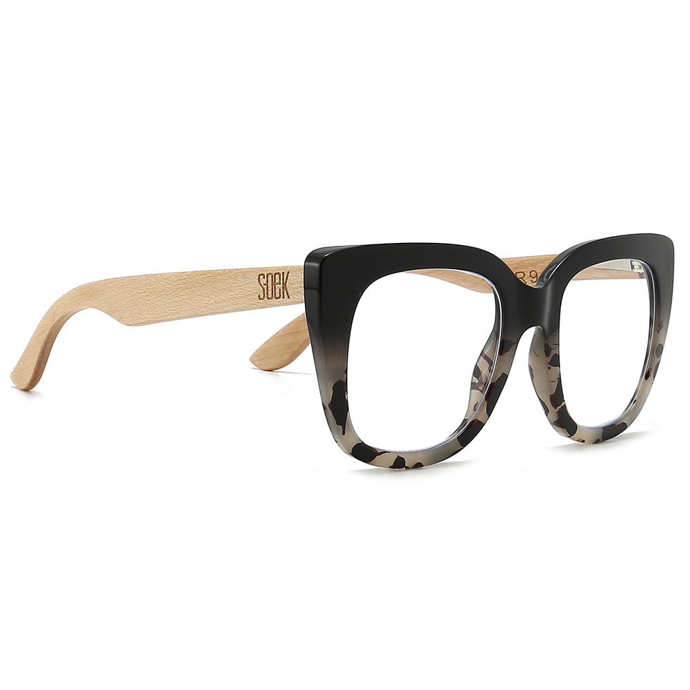 RIVIERA BLACK/IVORY l  Blue Light Magnifying Reader - Soek Fashion Eyewear Australia