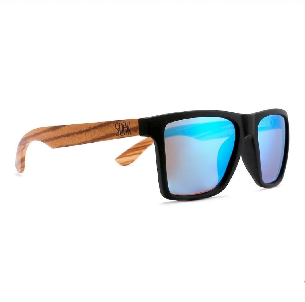 FORRESTERS Blue Reflective Lens l Walnut Arms - Soek Fashion Eyewear New Zealand