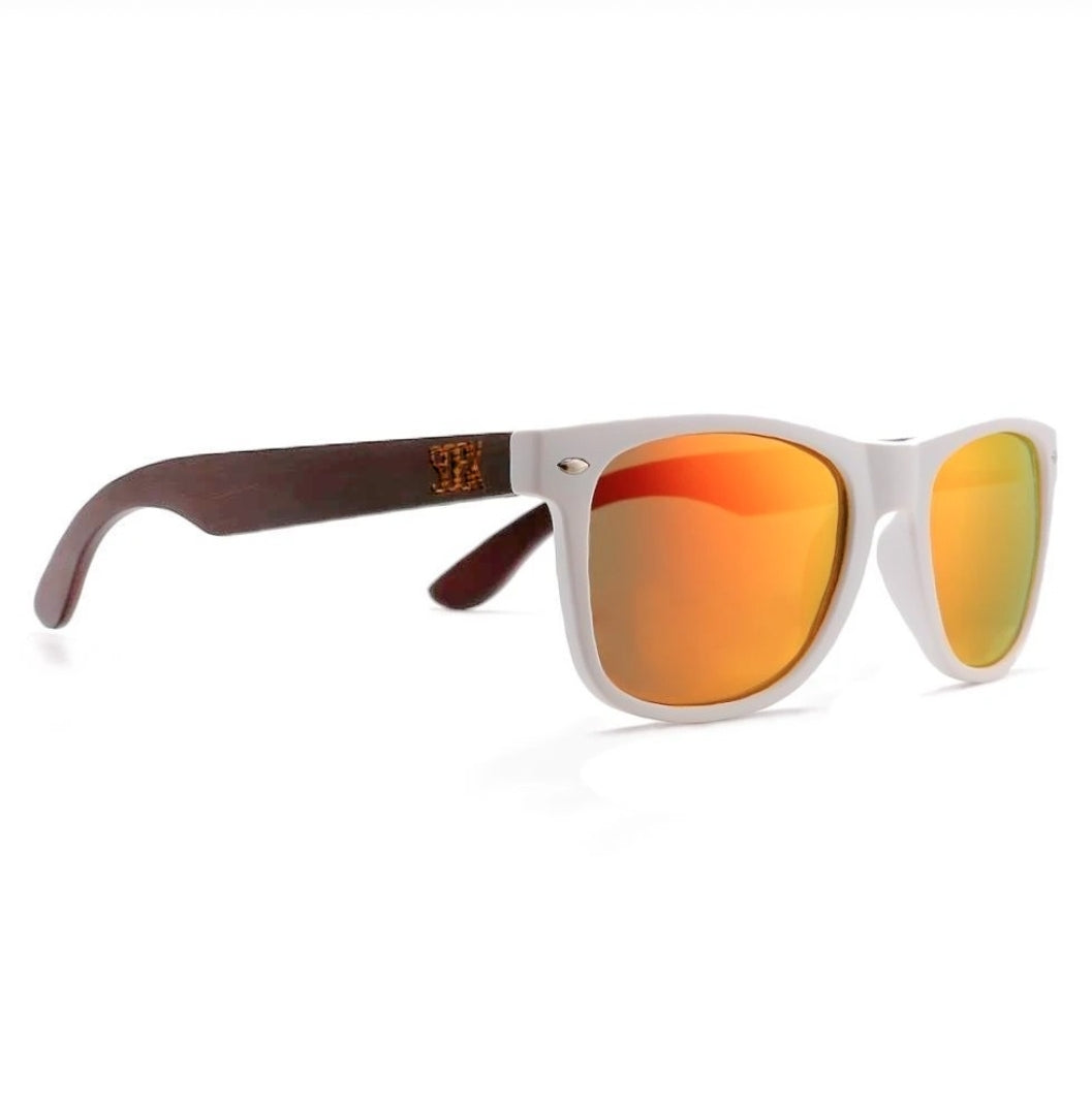 LITTLE BELLS l Kids Bamboo Sunglasses l Red Polarised Lens - Soek Fashion Eyewear Australia