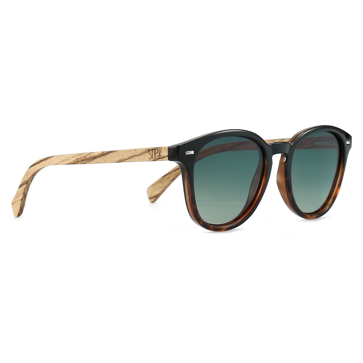 TAINE BLACK TORT Khaki Lens l Walnut Arms - Soek Fashion Eyewear New Zealand