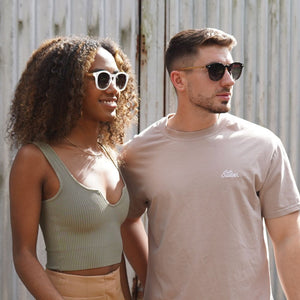 TAINE FROST l Clear Sunglasses l Polarised Lens - Soek Fashion Eyewear Australia