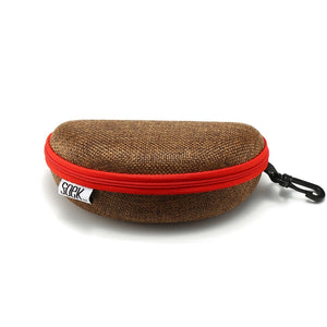 COTTESLOE Brown Polarised Lens l  Red Striped Bamboo Arms - Soek Fashion Eyewear Australia