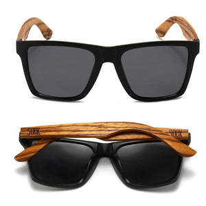 DALTON Black Sunglasses l Black Lens l Walnut Arms - Soek Fashion Eyewear New Zealand