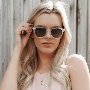 TAINE FROST l Clear Sunglasses l Polarised Lens - Soek Fashion Eyewear Australia
