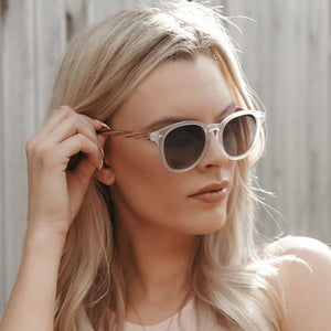 TAINE FROST l Clear Sunglasses l Polarised Lens - Soek Fashion Eyewear Australia