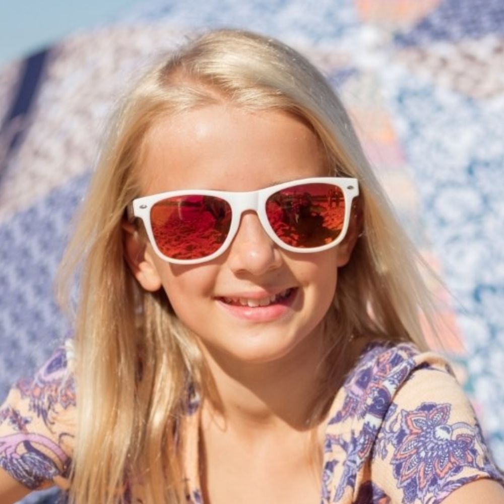 LITTLE BELLS KIDS Sunnies l Red Polarised Lens l Age 7-10 - Soek Fashion Eyewear New Zealand
