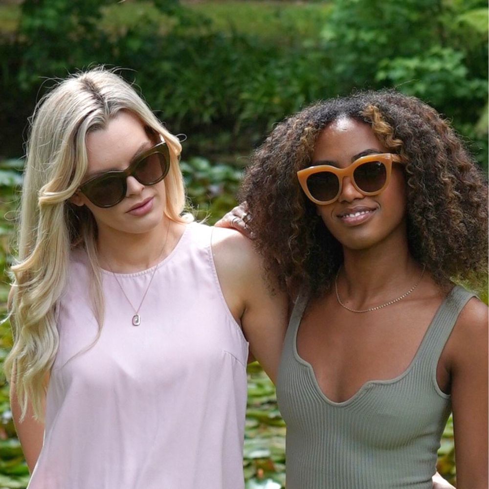 MILLA KHAKI Khaki Gradient Lens l White Maple Arms - Soek Fashion Eyewear Australia